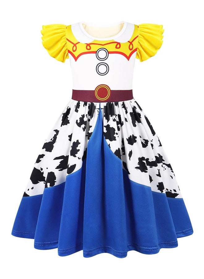 Eledobby Cowgirls Costume for Girls Toddler Princess Dress Up Clothes Halloween Outfit Birthday Party Dresses 4-5T - Image 1